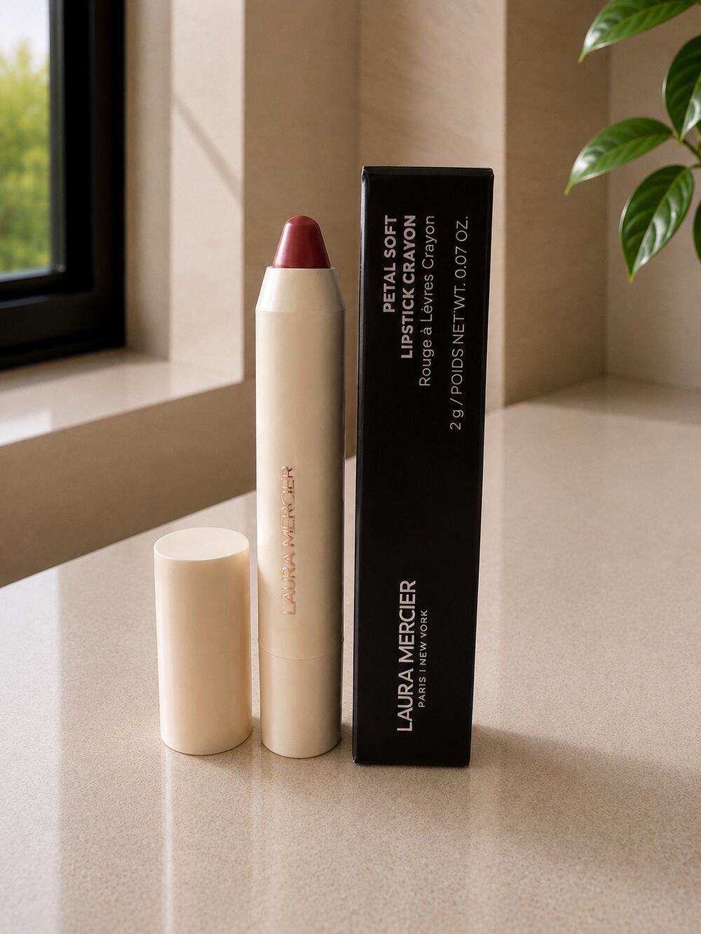 $36 Laura Mercier Petal Soft Lipstick Crayon 323 Maia Peach Pink